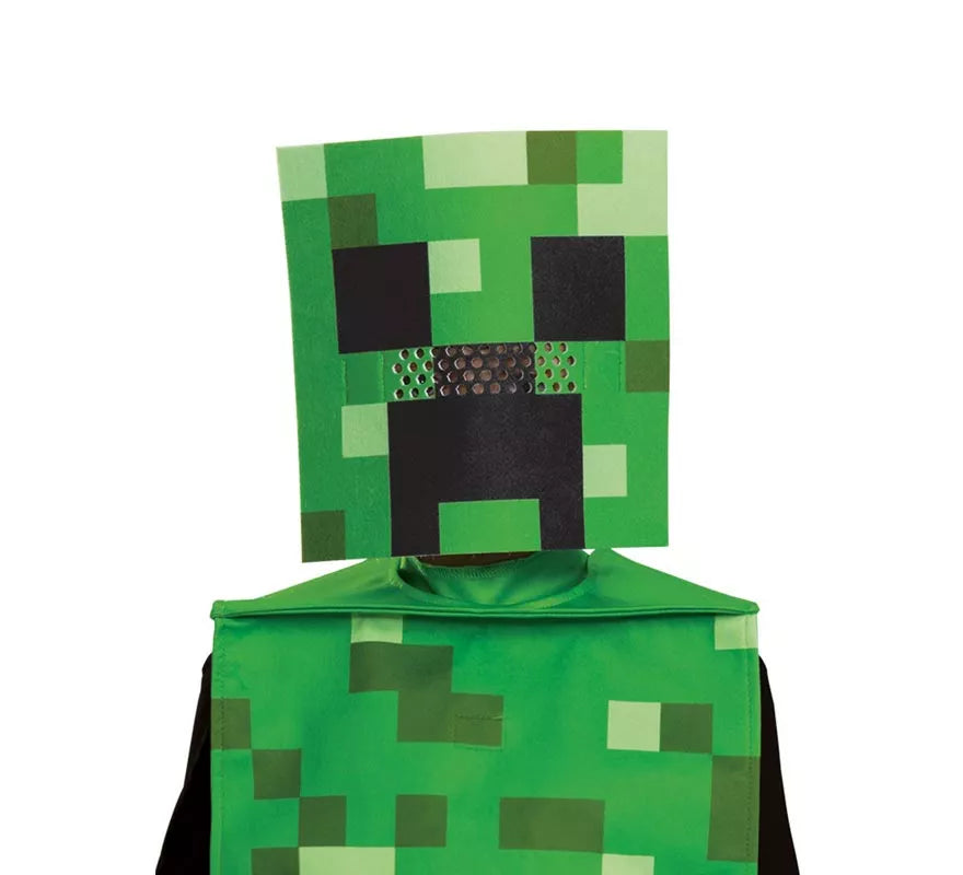 Translation missing: es.Disfraz de Creeper Minecraft con máscara para niño