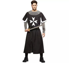 Disfraz de Cruzado Medieval Negro para hombre