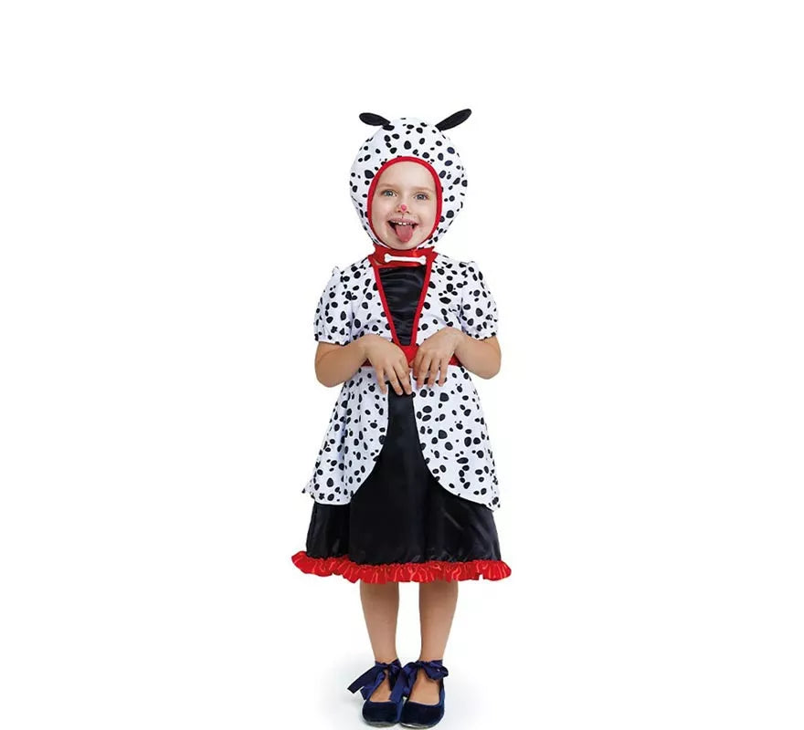 Translation missing: es.Disfraz de Dálmata en vestido con capucha para bebé y niña