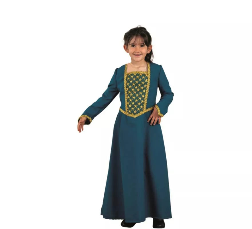 Translation missing: es.Disfraz de Dama de la Corte azul elegante para niña