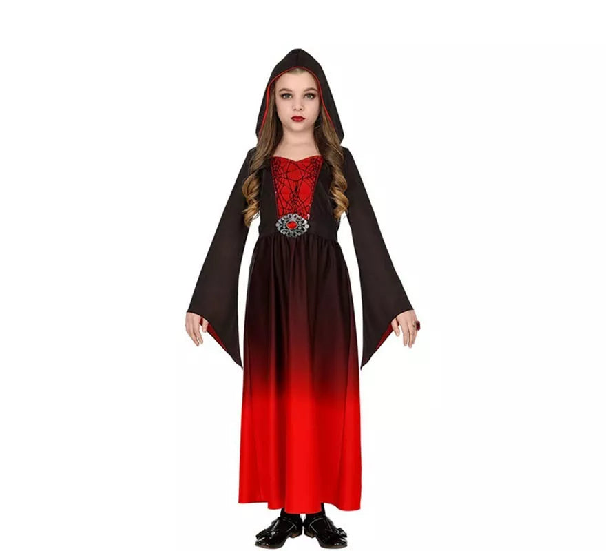 Translation missing: es.Disfraz de Dama Gótica rojo para niña
