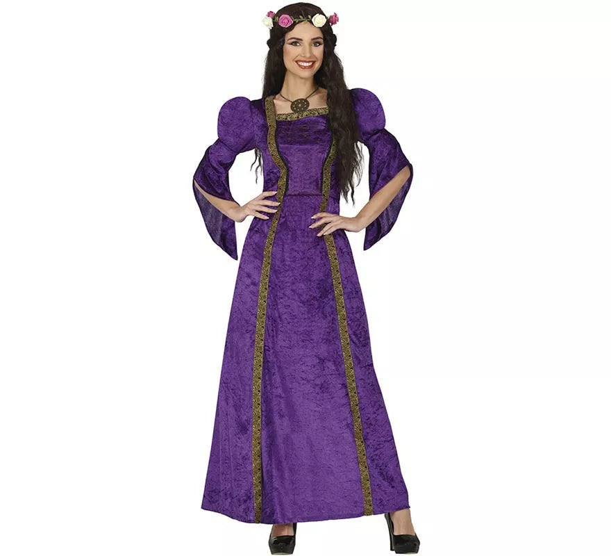 Translation missing: es.Disfraz de Dama Medieval Púrpura para mujer