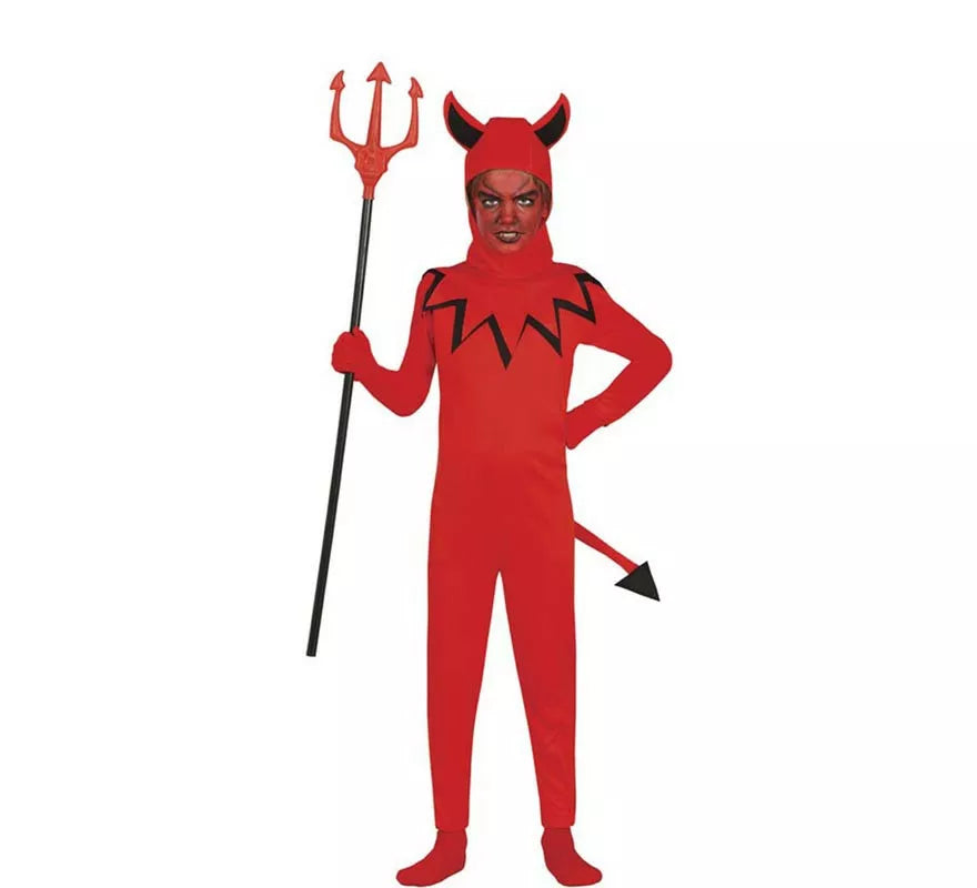 Translation missing: es.Disfraz de Demonio con cola rojo para niños