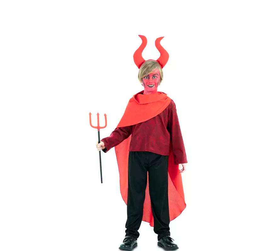 Translation missing: es.Disfraz de Demonio Cornudo Rojo para niño