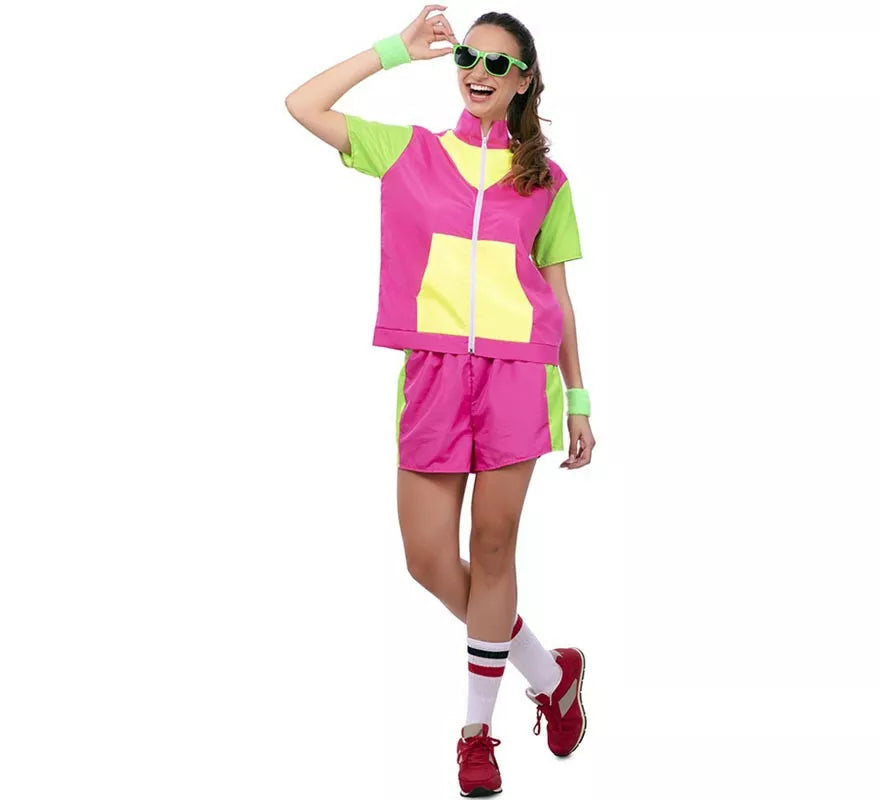 Translation missing: es.Disfraz de Deportista años 80 con chaqueta para mujer