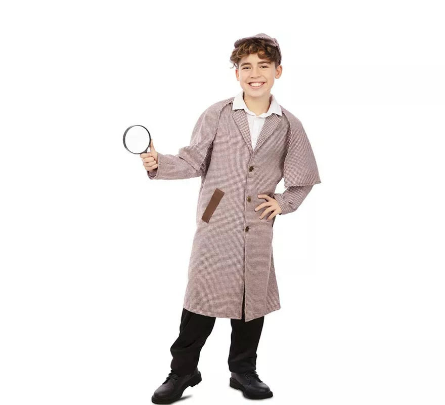 Translation missing: es.Disfraz de Detective de los años 30 con gorro para niño