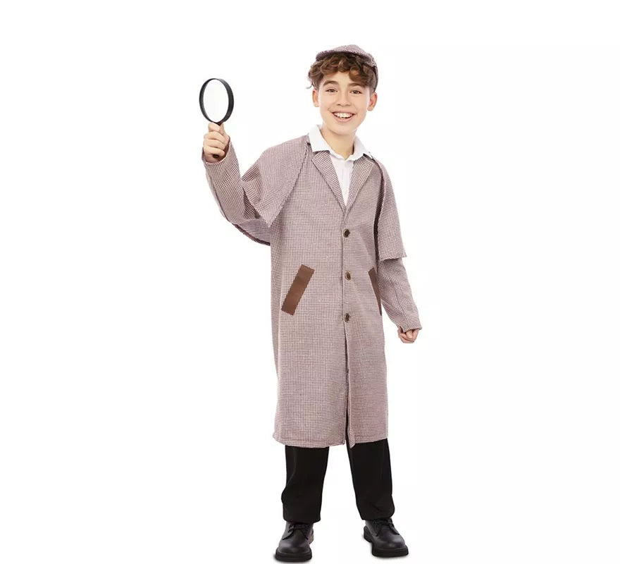 Translation missing: es.Disfraz de Detective de los años 30 con gorro para niño