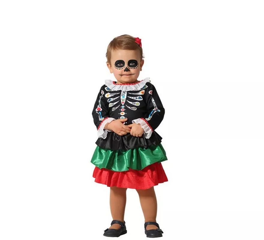 Translation missing: es.Disfraz de Día de Los Muertos para bebé y niña