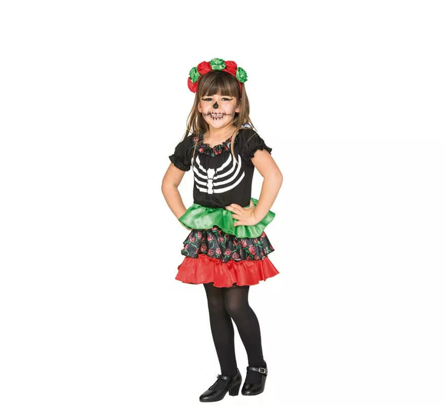 Translation missing: es.Disfraz de Día de los muertos para niña y bebé
