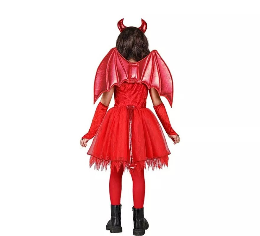 Translation missing: es.Disfraz de Diabla con Alas y Cuernos para niña