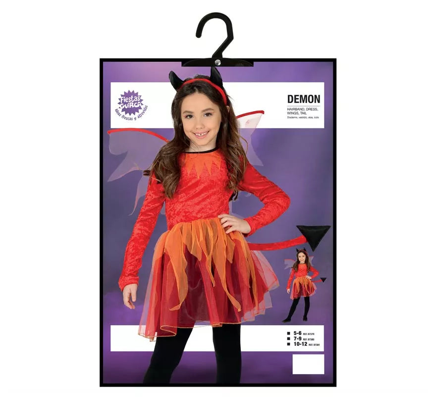 Translation missing: es.Disfraz de Diablesa con alas para niña