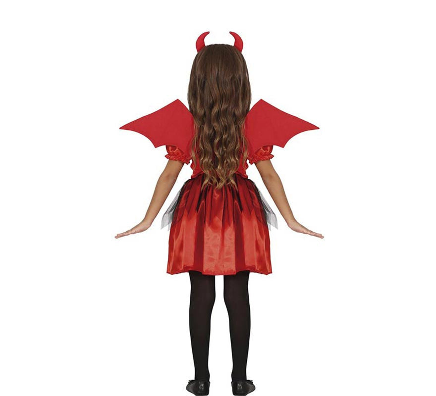 Disfraz de Diablesa Encantadora roja para niña