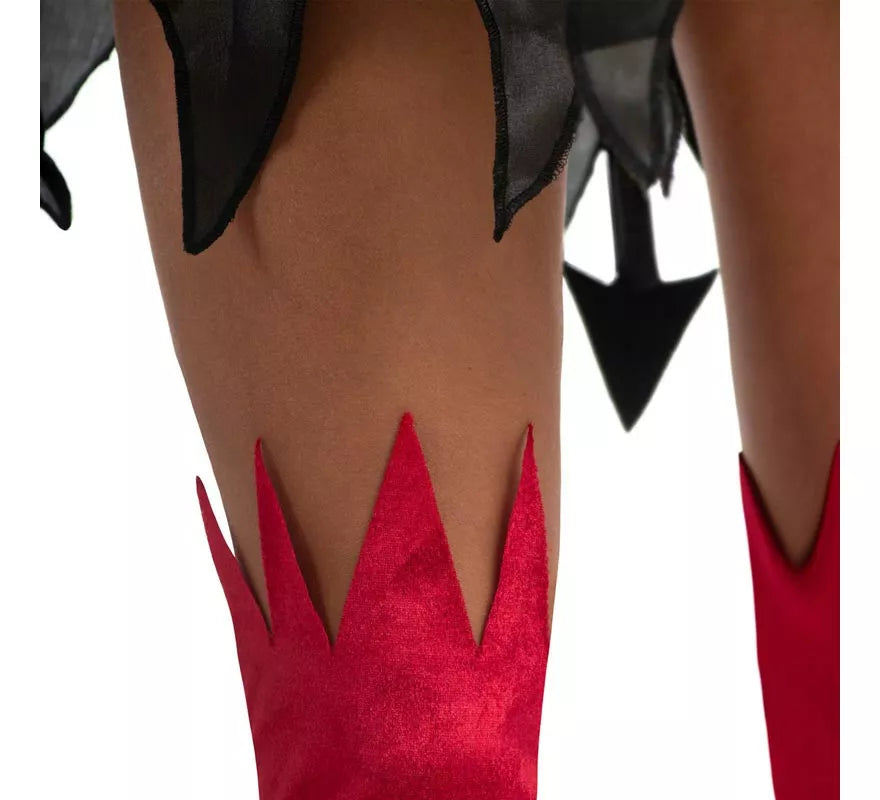 Translation missing: es.Disfraz de Diablesa rojo y negro con alas para mujer