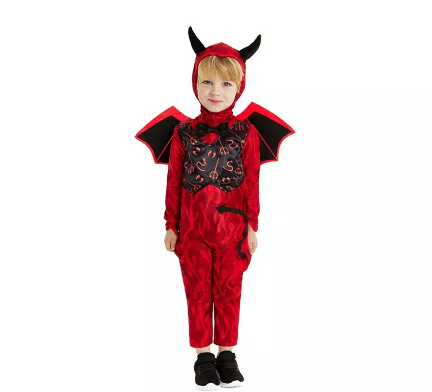 Translation missing: es.Disfraz de Diablillo rojo con diadema y alas para bebé y niño