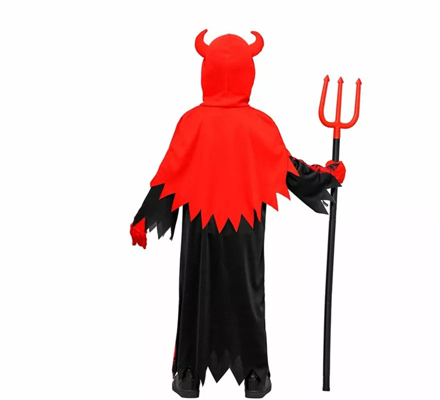 Disfraz de Diablo en Llamas con Capucha para niños