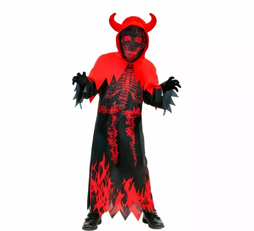 Translation missing: es.Disfraz de Diablo en Llamas con Capucha para niños