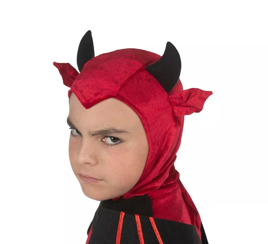 Disfraz de Diablo rojo con alas y cola para niño