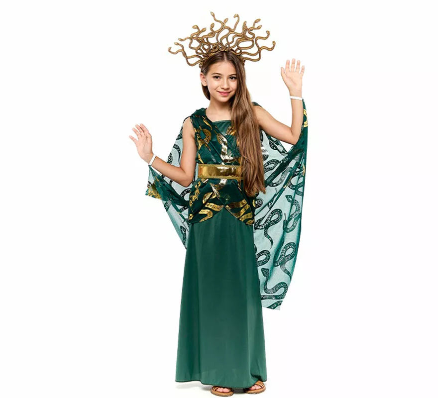 Translation missing: es.Disfraz de Diosa Griega Medusa para niña