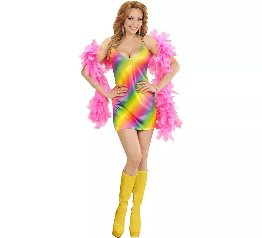 Translation missing: es.Disfraz de Disco Arcoíris en vestido para mujer