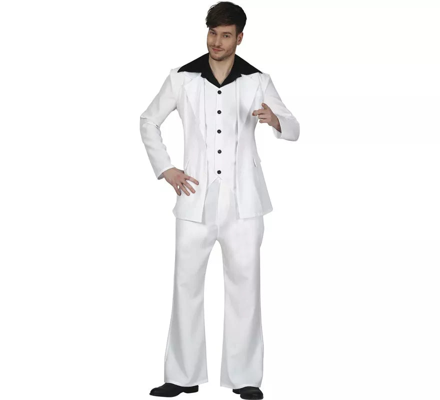 Translation missing: es.Disfraz de Disco Blanco y Negro para Hombre