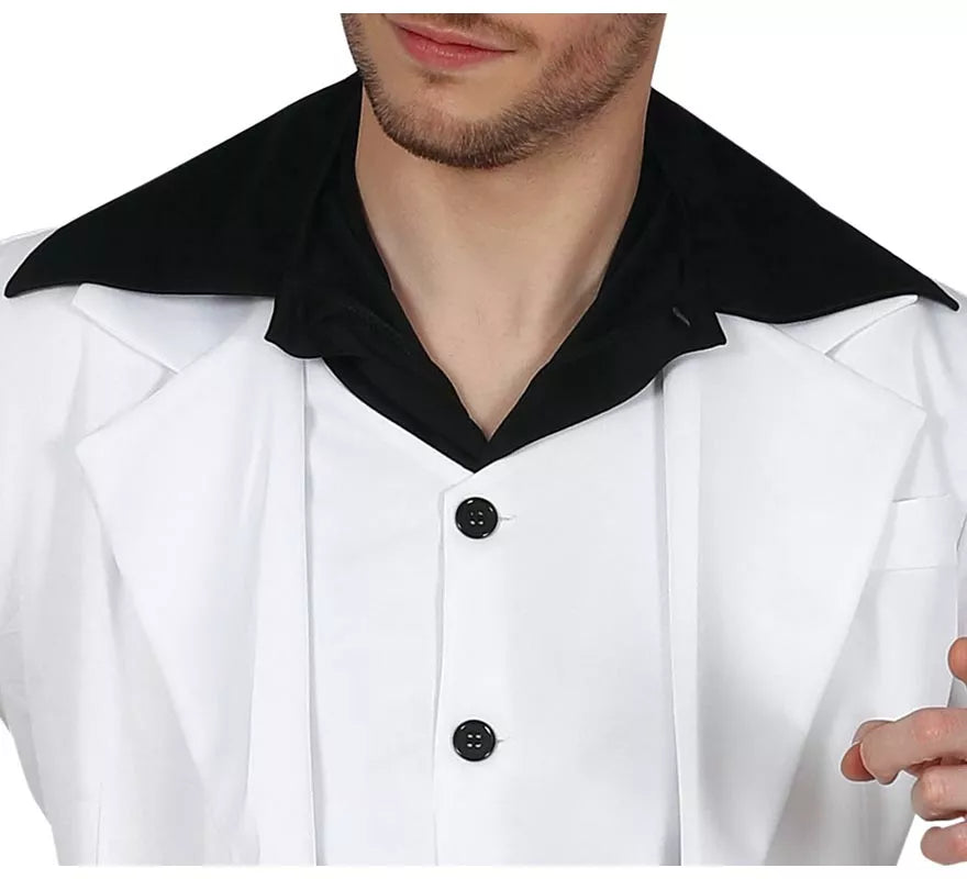 Translation missing: es.Disfraz de Disco Blanco y Negro para Hombre