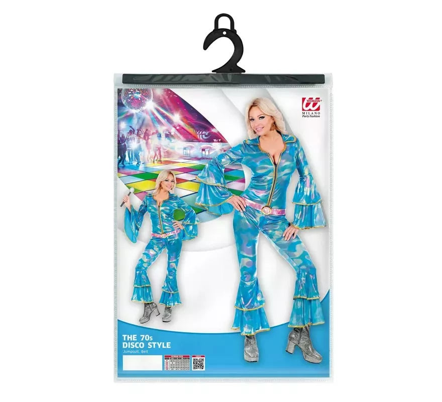 Translation missing: es.Disfraz de Disco de los años 70 azul para mujer