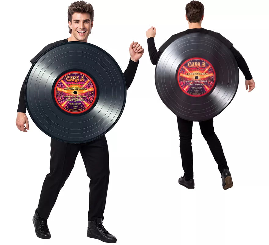 Disfraz de Disco de Vinilo Retro para adultos