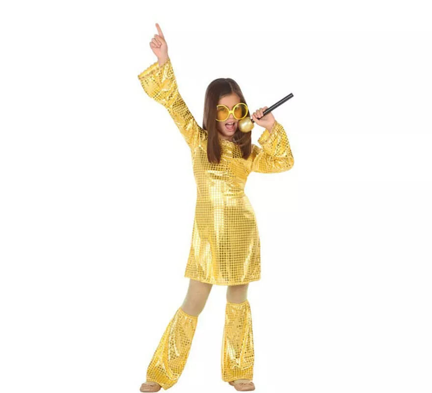 Translation missing: es.Disfraz de Disco dorado para niña