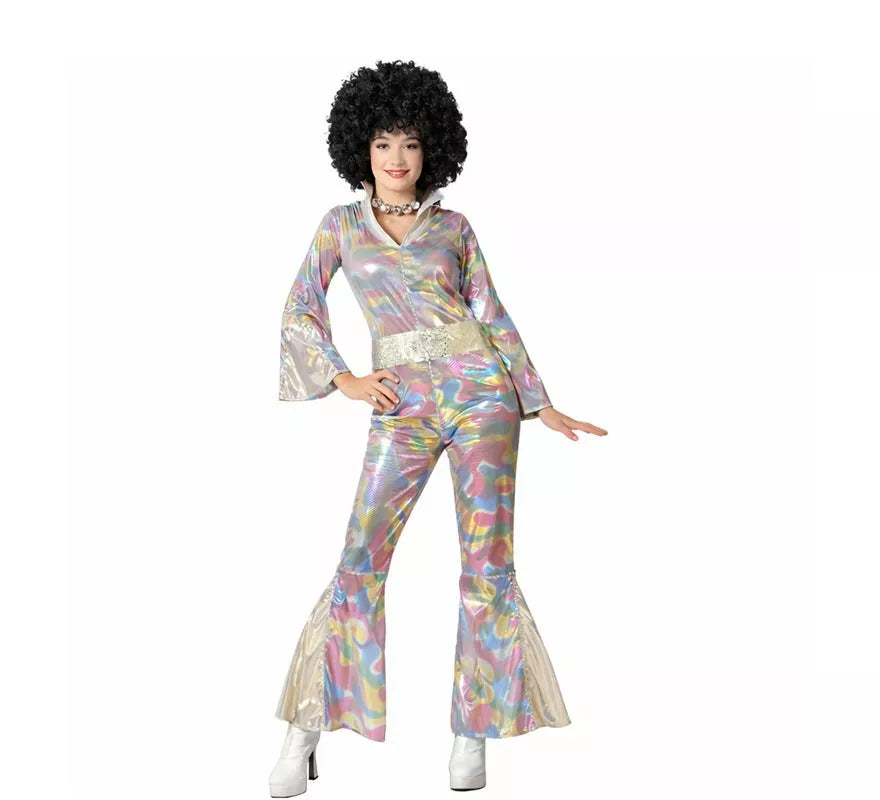 Translation missing: es.Disfraz de Disco multicolor para mujer