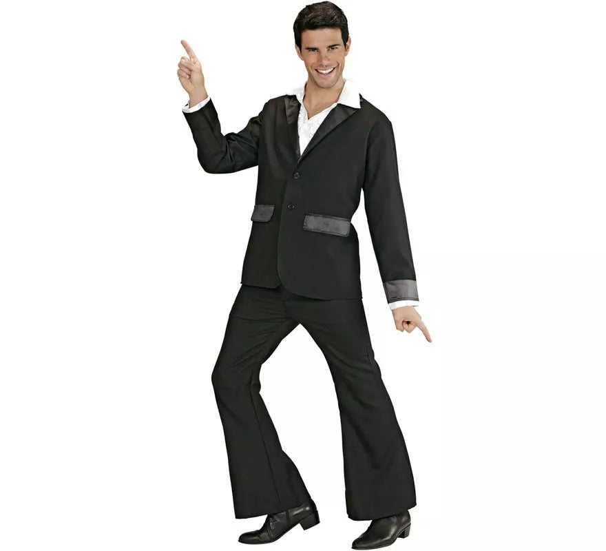 Translation missing: es.Disfraz de Disco Party negro para hombre
