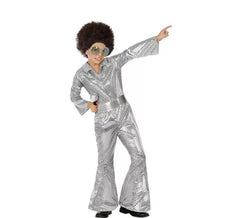 Disfraz de Disco Plateado para niño