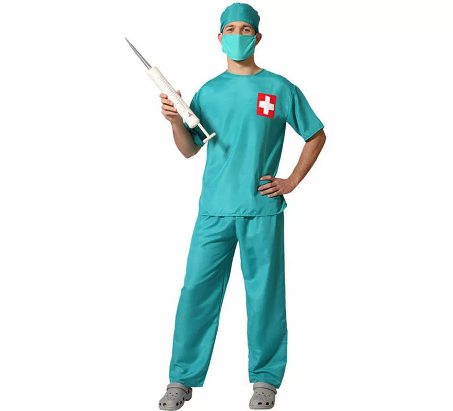 Translation missing: es.Disfraz de Doctor Azul con Mangas Cortas para Hombre