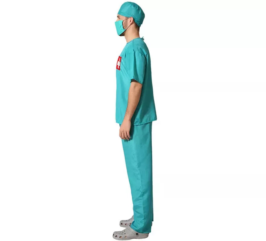Translation missing: es.Disfraz de Doctor Azul con Mangas Cortas para Hombre