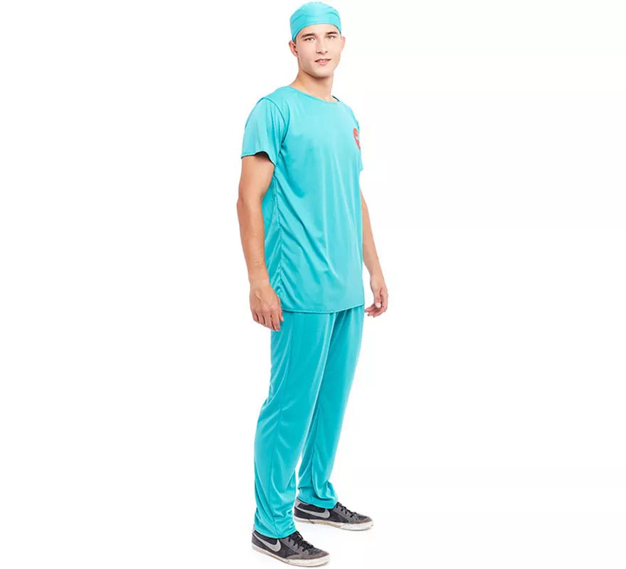 Translation missing: es.Disfraz de Doctor Cirujano azul para hombre