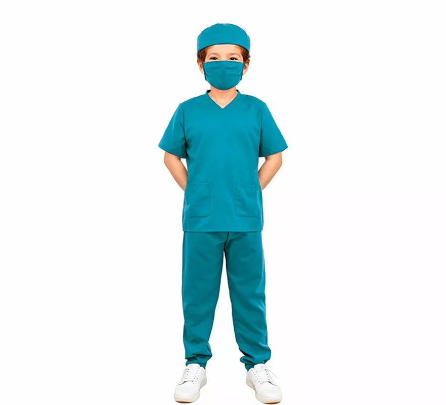 Translation missing: es.Disfraz de Doctora verde para niños