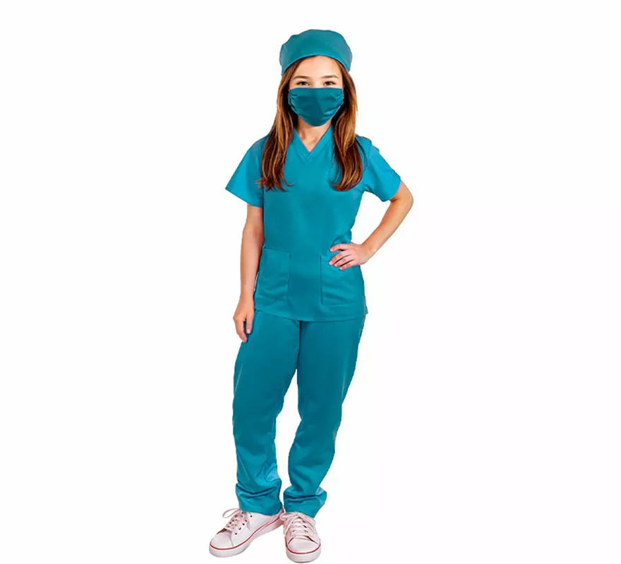 Translation missing: es.Disfraz de Doctora verde para niños