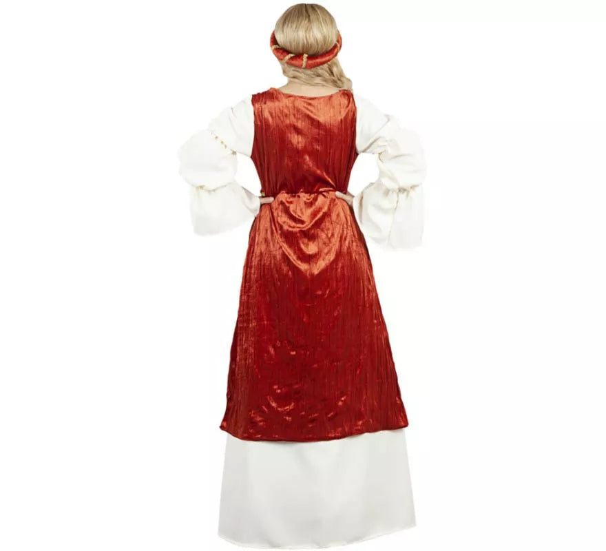 Translation missing: es.Disfraz de Doña Eleanor rojo y blanco para mujer