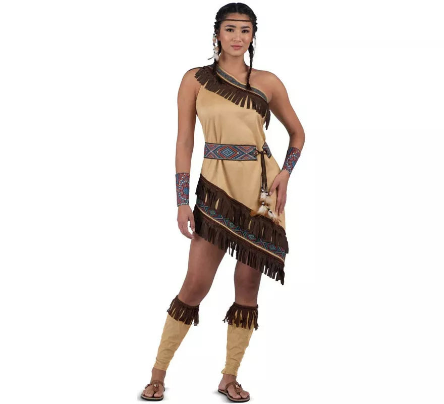 Translation missing: es.Disfraz de Doncella India vestido con flecos para mujer