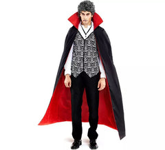 Disfraz de Drácula clásico con capa bicolor para hombre