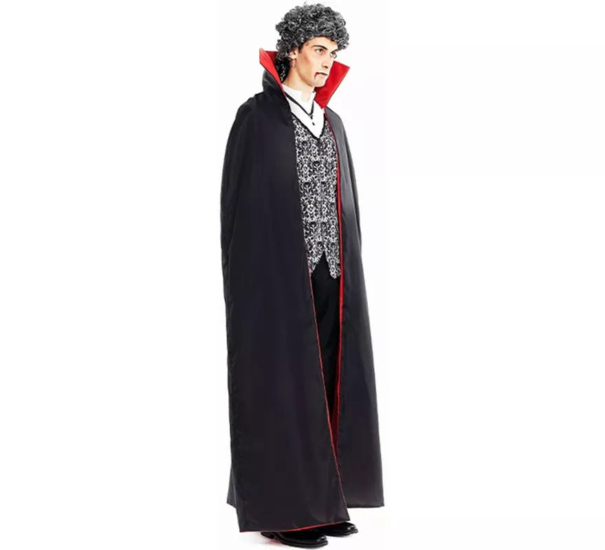 Translation missing: es.Disfraz de Drácula clásico con capa bicolor para hombre