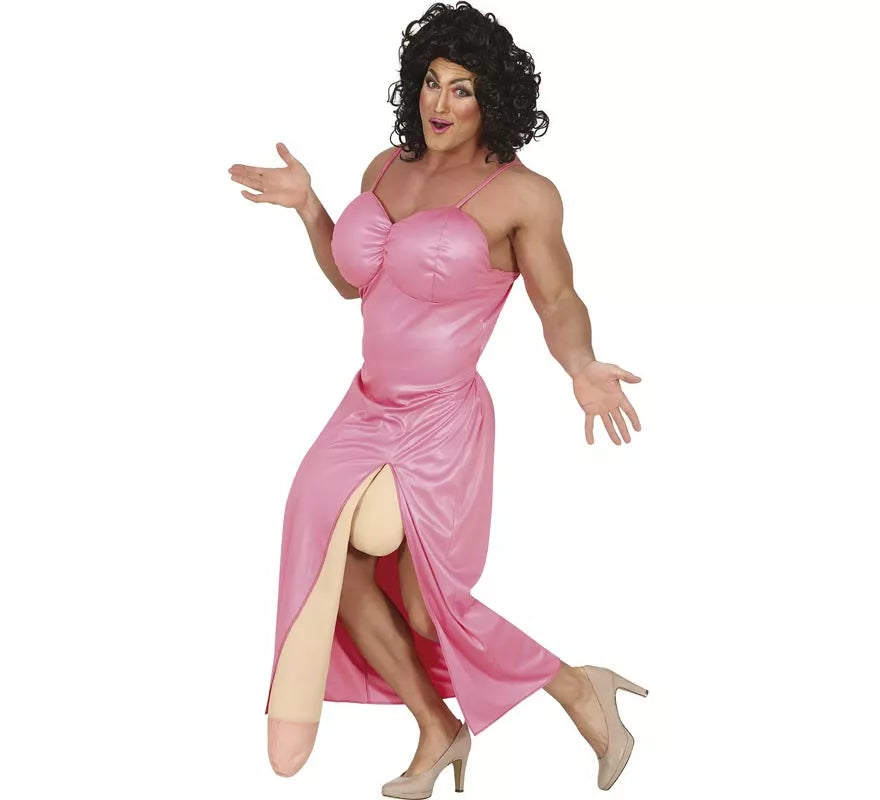 Translation missing: es.Disfraz de Drag Rosa Extrovertido para hombre