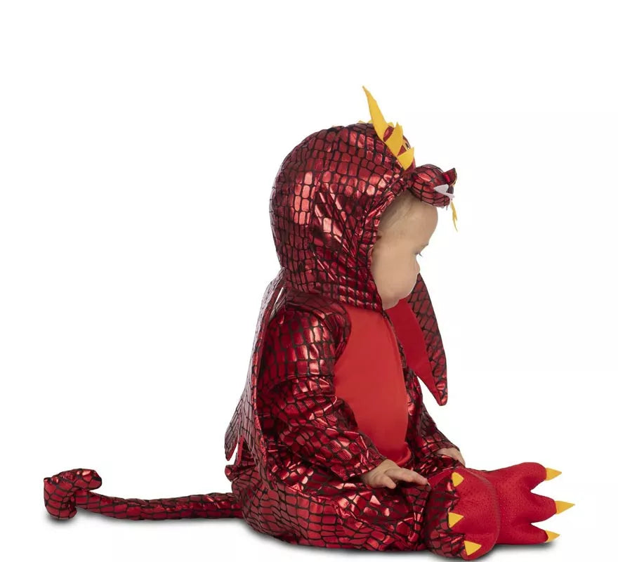 Translation missing: es.Disfraz de Dragón rojo con capucha y alas para bebé y niño