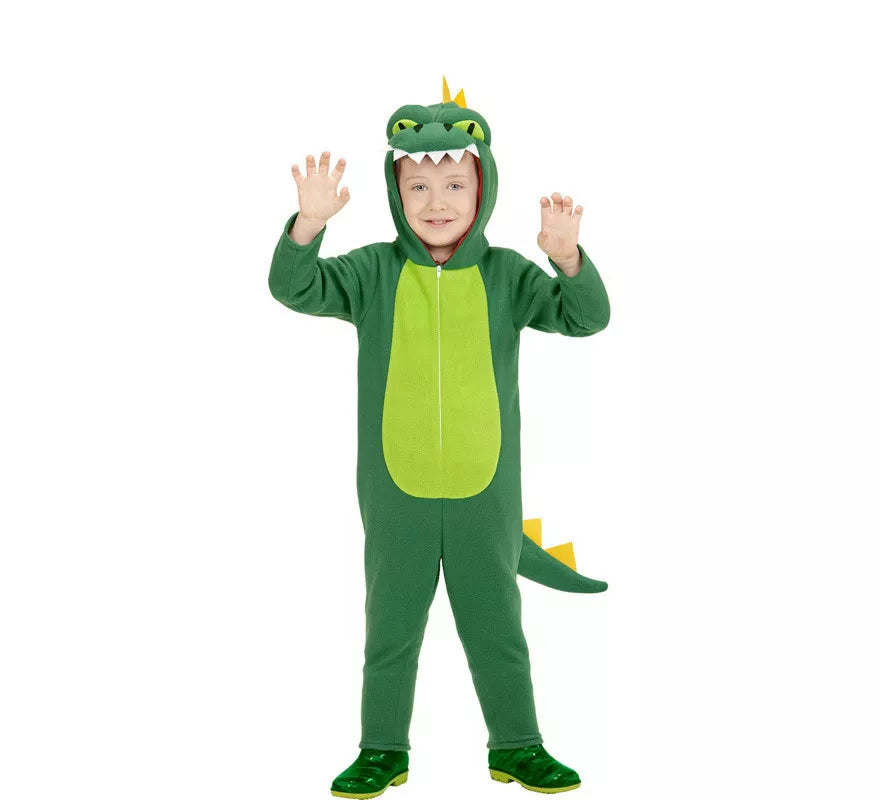 Disfraz de Dragón Verde con Capucha y Cola para niños
