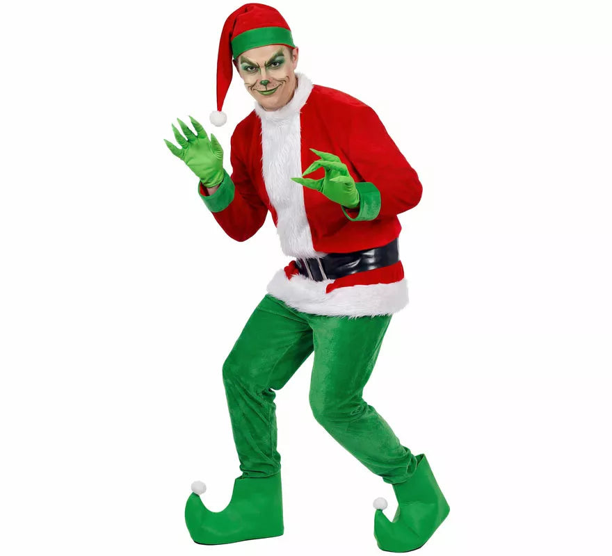 Translation missing: es.Disfraz de Duende Gruñón de la Navidad para hombre