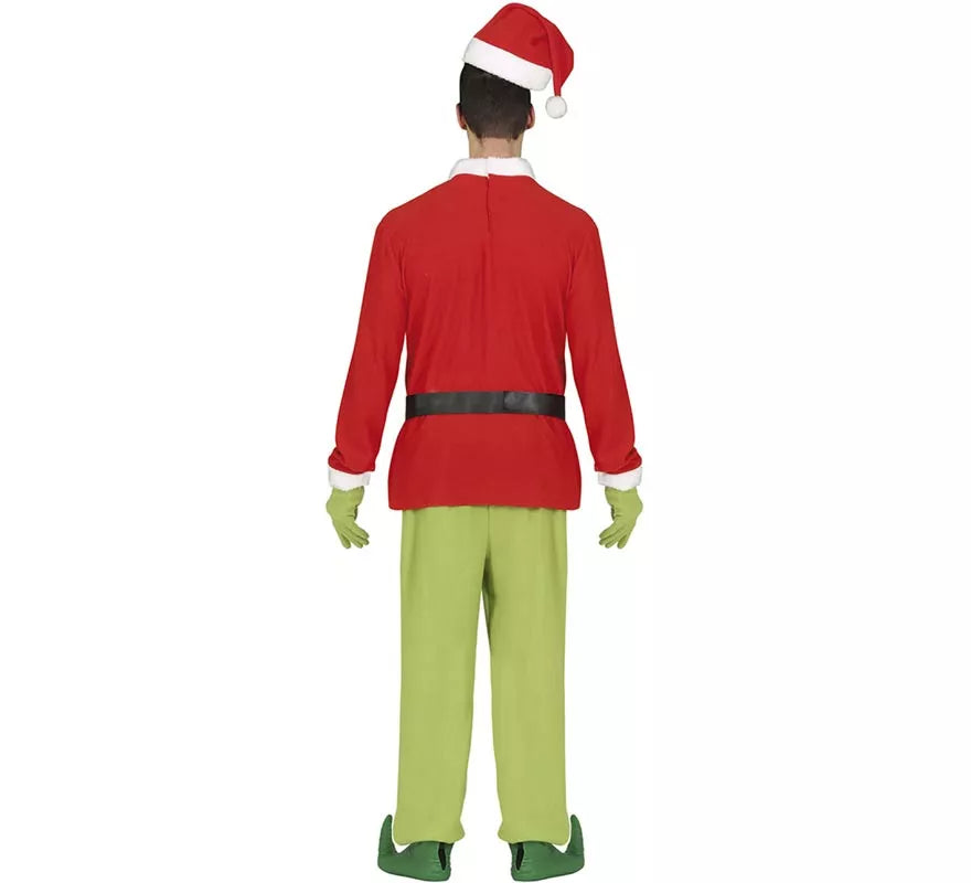 Translation missing: es.Disfraz de Duende Gruñón Navideño verde para hombre