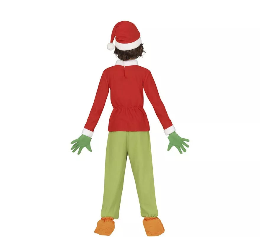 Translation missing: es.Disfraz de Duende Gruñón Navideño verde para niño