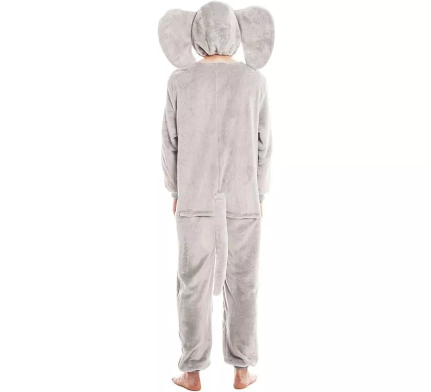 Translation missing: es.Disfraz de Elefante gris con gorro para adultos