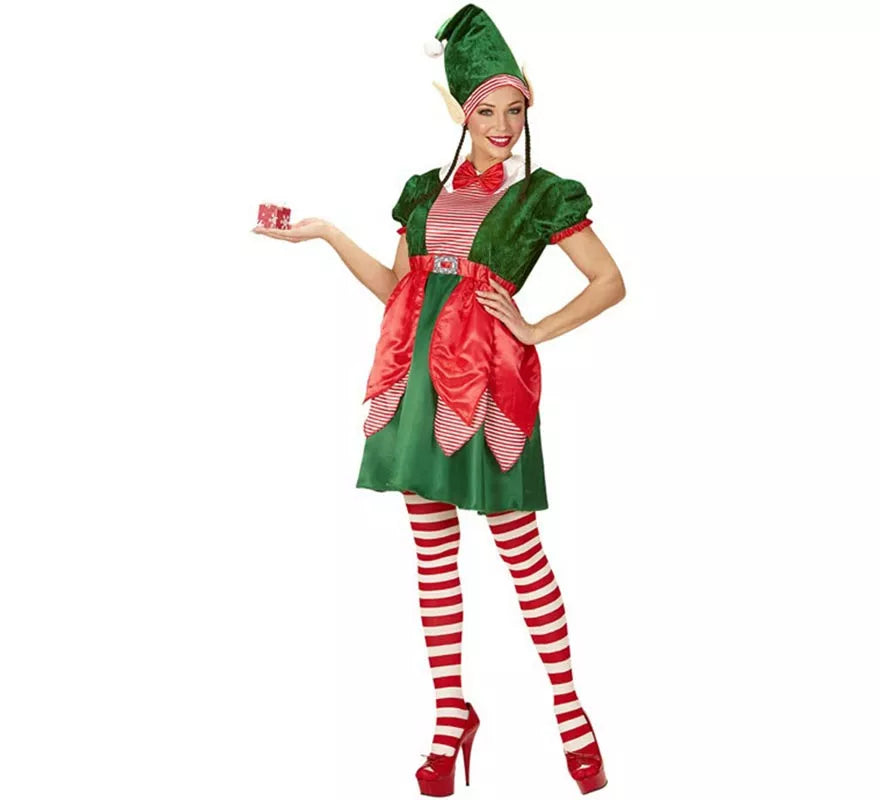 Translation missing: es.Disfraz de Elfa Ayudante de Papá Noel para mujer