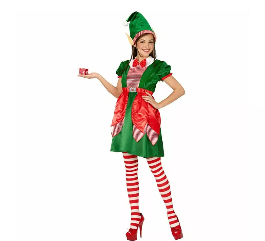 Translation missing: es.Disfraz de Elfa Ayudante de Papá Noel para mujer
