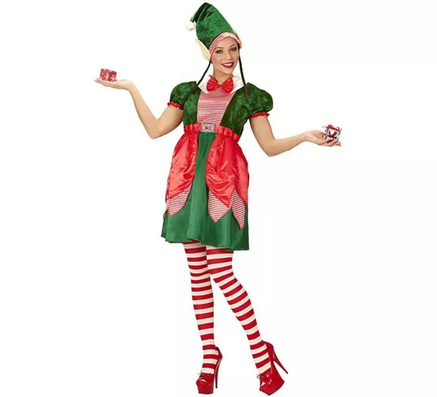 Translation missing: es.Disfraz de Elfa Ayudante de Papá Noel para mujer